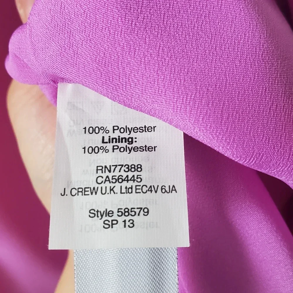 NWT J.Crew Sleeveless Lavender Lilac Purple Dress - women's Size 4 - Picture 9 of 9